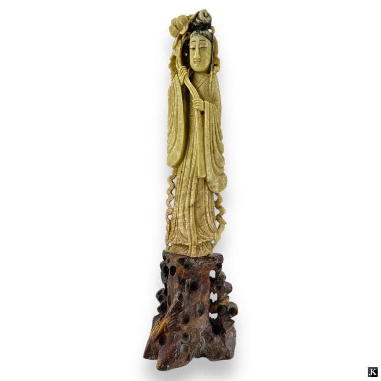 Vintage Chinese Carved Soapstone of Guanyin (1 of 4)