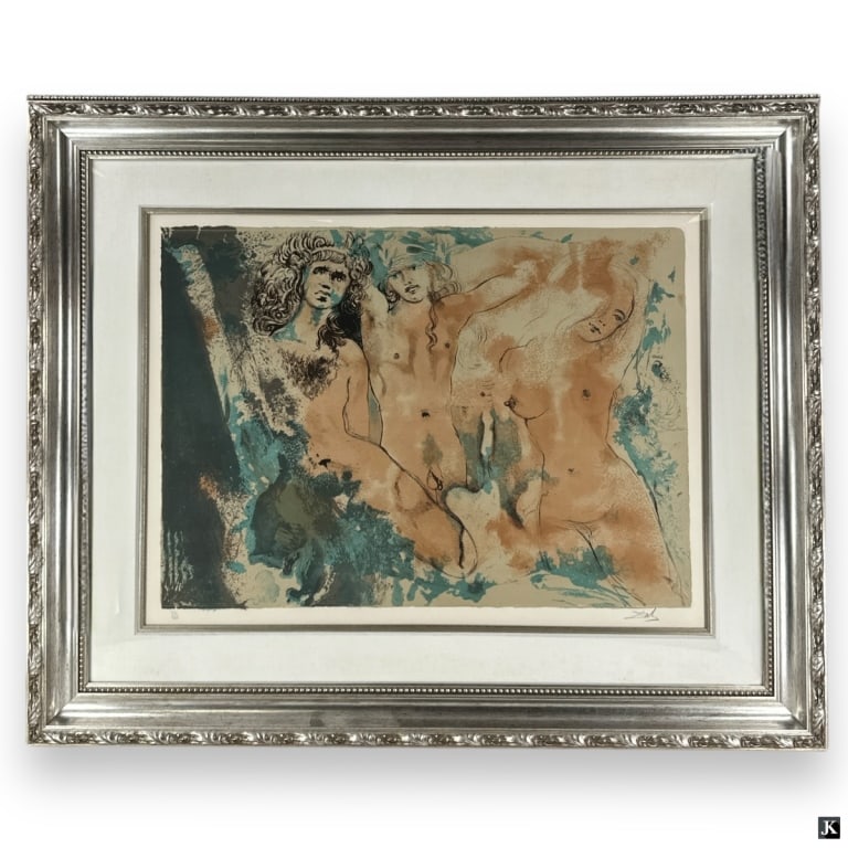 Salvador Dali Color Lithograph "Three Hippies" (1 of 6)