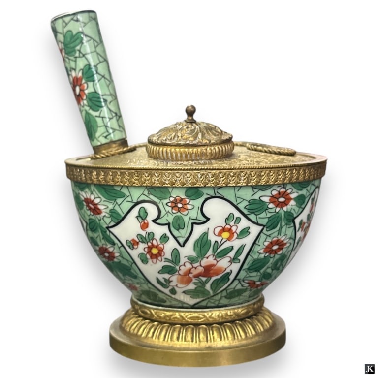 19/20C French Gilt Metal Ink & Seal Stand (1 of 4)