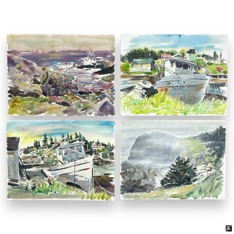 Edward Christiana Four (4) Watercolor/Paper (1 of 6)