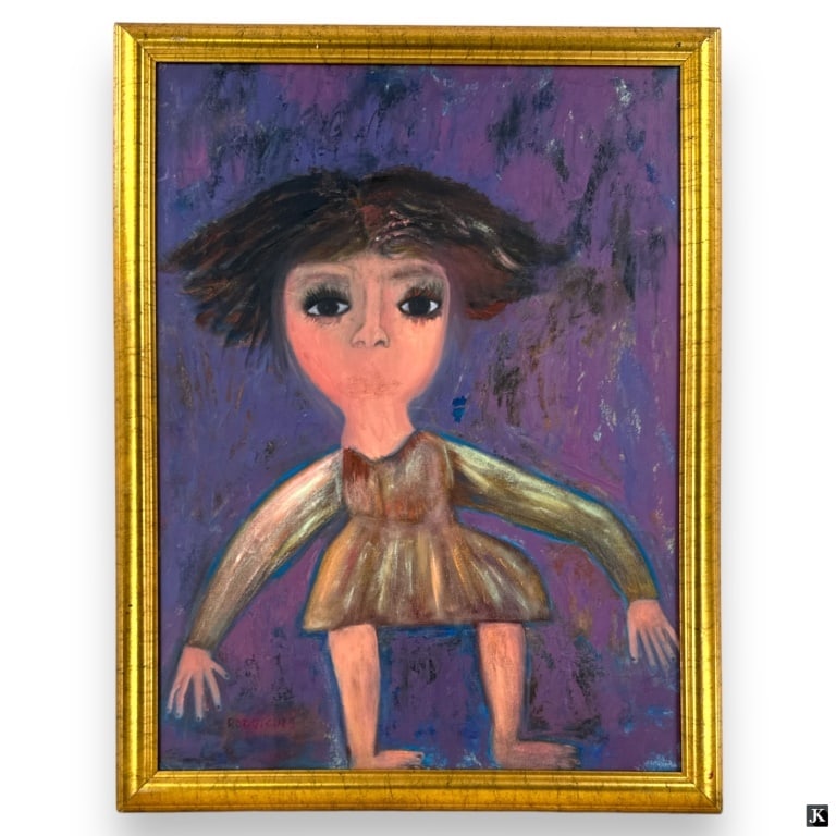 Hegina Rodrigues 20C. Oil/Canvas "Girl" (1 of 5)