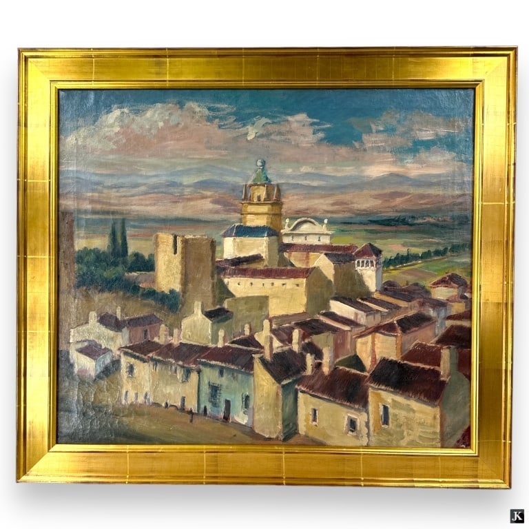 Large Continental School Oil/Canvas "Landscape" (1 of 5)