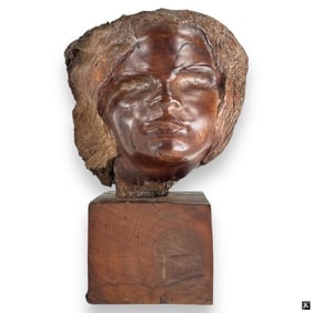 Stepan Erzia Carved Wood Head of a Woman