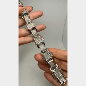 14K White Gold 23.25 Ct. Diamond Bracelet