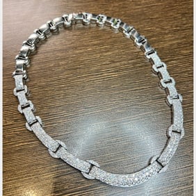 18K White Gold 19.00 Ct. Diamond Necklace