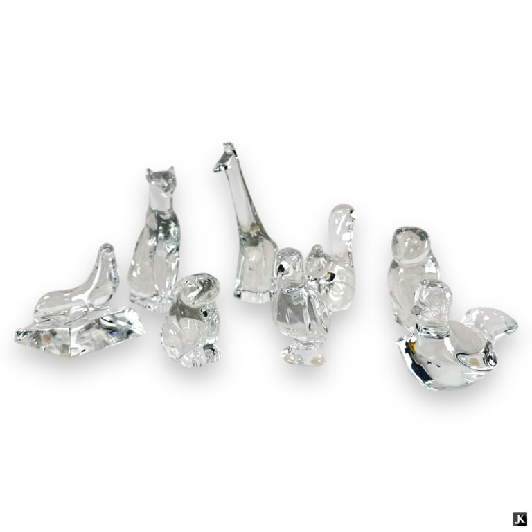 A Group of 8 Baccarat Glass Animals (1 of 5)