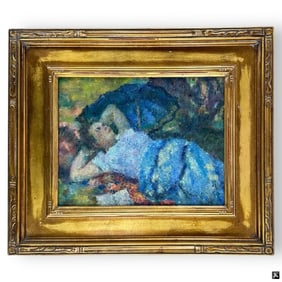 Grigori Tseitlin Oil on Canvas Board "On Vacation"