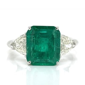 Platinum GIA Certified 3.09 Ct. Colombian Emerald