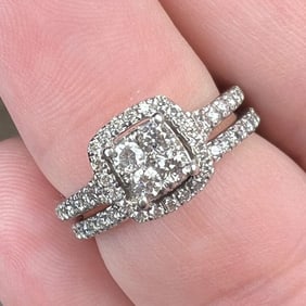 14K White Gold 1.00 Ct. Engagement & Anniversary R
