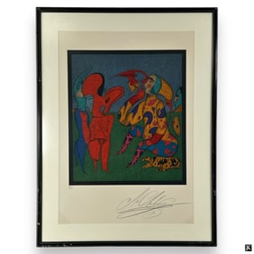 Mihail Chemiakin Lithograph Play With Flying Head