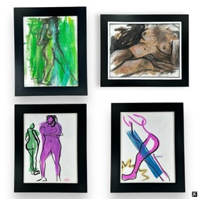 4 Nikki Bella WWE Ink on Paper Sketches