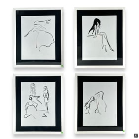 4 Nikki Bella WWE Ink on Paper Sketches