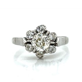 Art Deco Platinum 0.65 Ct. Diamond Ring