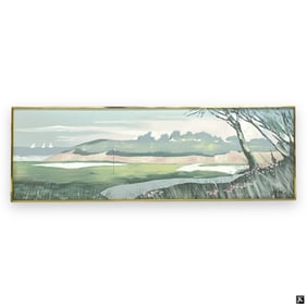 Lee Reynolds (20th C) Oil on Canvas "Golf Course"