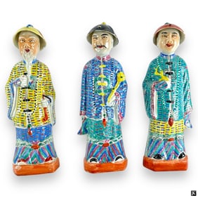 3 Vintage Chinese Porcelain Figures