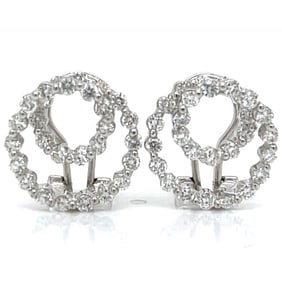 18K White Gold 2.00 Ct. Diamond Earrings