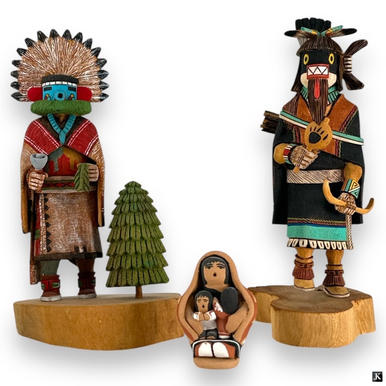 2 Signed Native American Kachina Dolls (1 of 5)