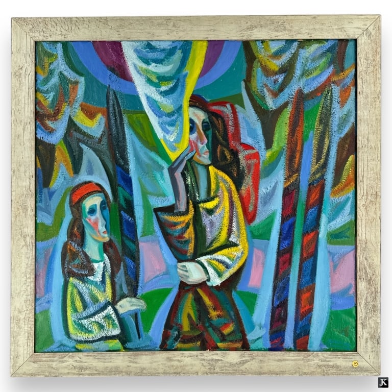 Leonardas Tuleikis Oil/Canvas "Verbu Sekmadienis" (1 of 6)