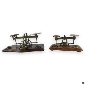 2 Antique Brass Scales