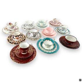 10 3Pc Vintage Porcelain Teacup Sets