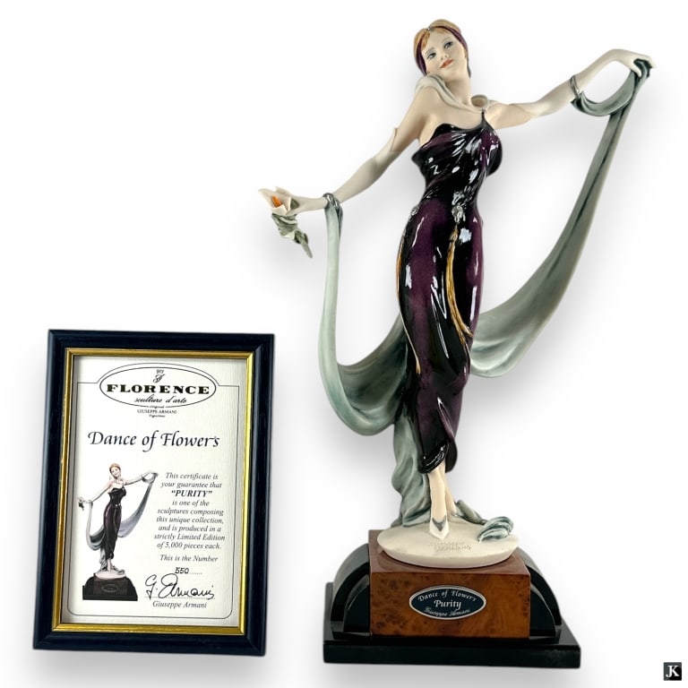 Giuseppe Armani - PURITY- 1423C. Certified Limit: Sculpture by Giuseppe Armani, titled “PURITY”, Reference # 1423C. Certified Limited Edition 550/5000 Figurine is in perfect condition, "C" Finish, attached to wooden base. Impress artist s
