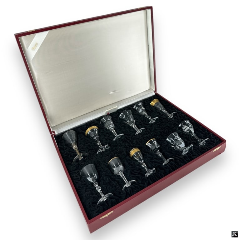 Set of 12 Moser Crystal Liqueur Glasses in Box (1 of 5)