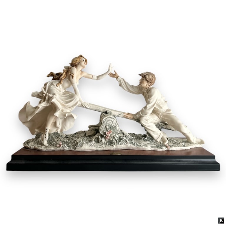 Giuseppe Armani – TENDER TOUCH – 1255F: Sculpture by Giuseppe Armani, titled “TENDER TOUCH”, Reference # 1255F Figurine is in a good condition, "F" Finish, attached to wooden base. Impress artist signature. Marked made in Italy.