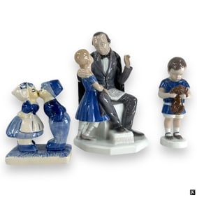 Lot of 3 B&G Bing & Grondahl & Dutch Figurines