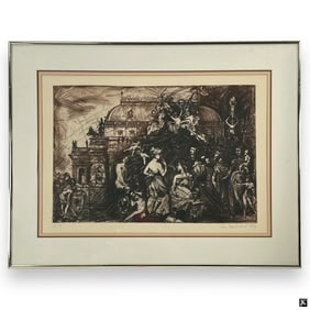 Pencil Signed 1983 Victorian Style Print