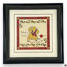 Decorative Framed Dachshund Print