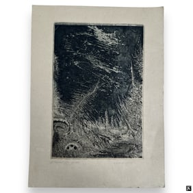 Pencil Signed 1980 Russian Engraving