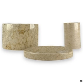 3 Piece Marble Bath Accessories