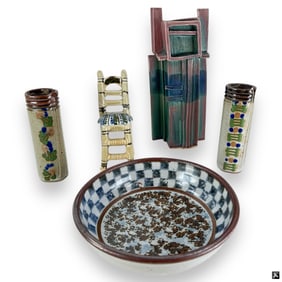 Group of 5 Barbara Haring Studio Pottery Items