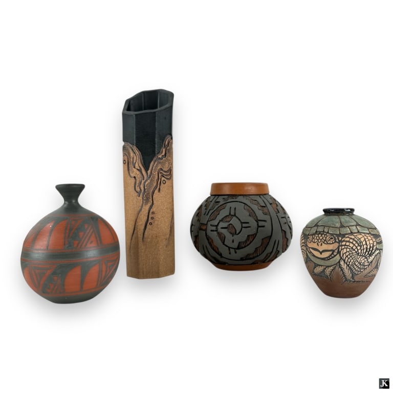 Collection of 4 American Studio Pottery Vases (1 of 3)