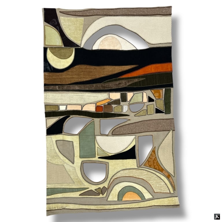 Helen Webber Abstract 1980 Wool Tapestry (1 of 4)