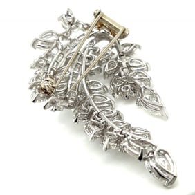 1950’s Platinum 29.03 Ct. Diamond Brooch