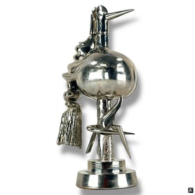 Wilfredo Lam Chrome Plated Brass Sculpture