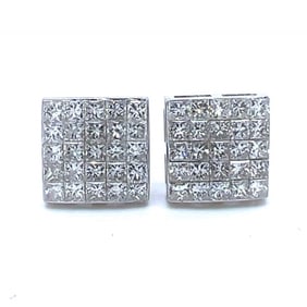 14K White Gold 2.20 Ct. Diamond Earrings