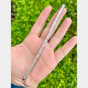 13.00 Ct Ascher Cut Diamond Tennis Bracelet