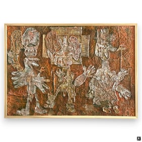 Victor & Katya Khromin Bas Relief on Canvas