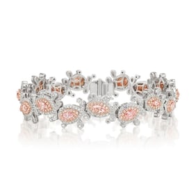FANCY PINK DIAMOND BRACELET