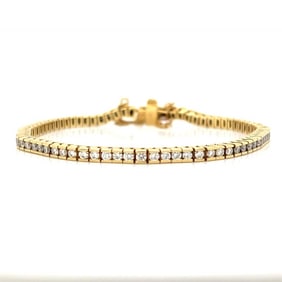 14K Yellow Gold 3.80 Ct. Diamond Tennis Bracele