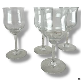4 Baccarat "Capri" (Optic) Tall Water Goblets