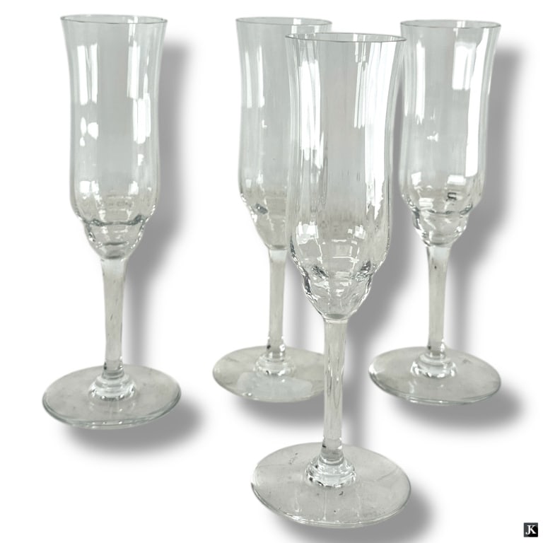 4 Baccarat "Capri" (Optic) Champagne Flutes (1 of 3)