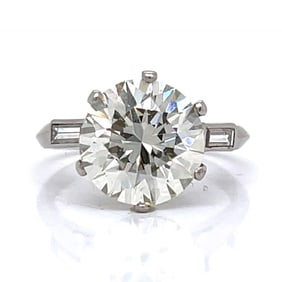 1960’s Platinum 4.11 Ct. Diamond Ring