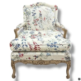 Louis XV Style Upholstered Bergere