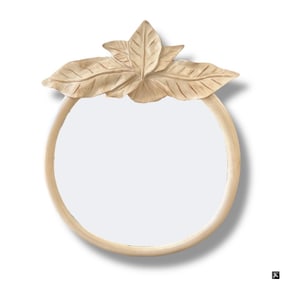 Vintage Regency Palm Leaf Wall Mirror