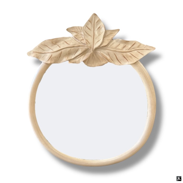 Vintage Regency Palm Leaf Wall Mirror (1 of 2)