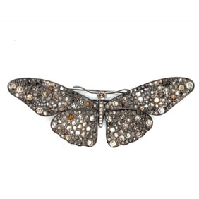 18K Black Gold En Tremblant Butterfly Brooch