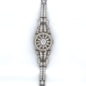 OMEGA Art Deco Platinum Ladies Cocktail Watch